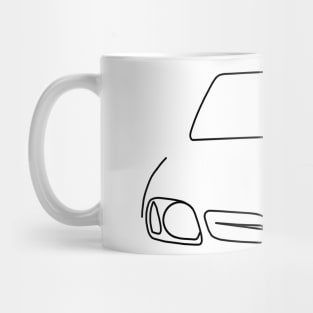 Nissan Micra outline graphic (black) Mug